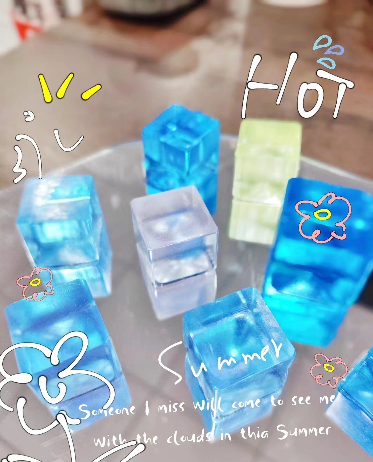 Not For Eating Anxiety Stress Relief Sensory Squishy Toy Simulated Ice Cubes