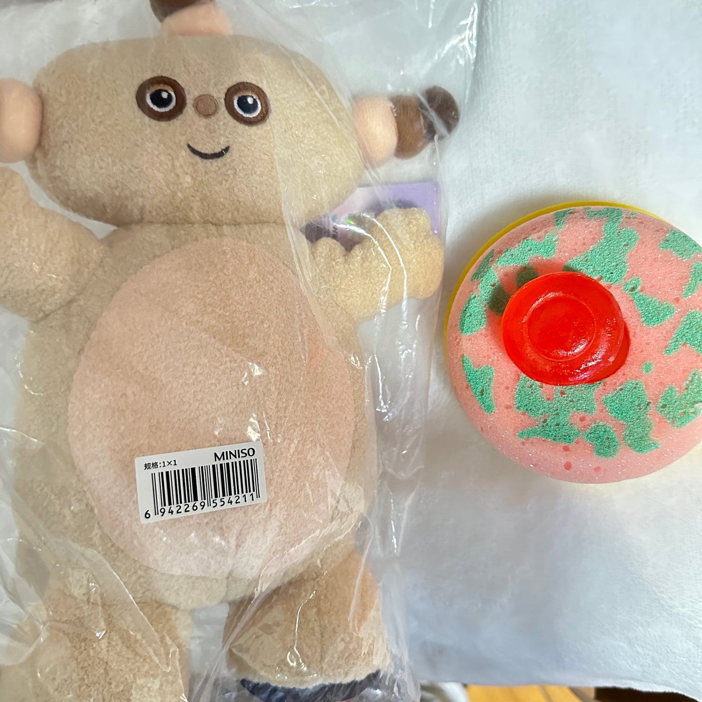 miniso makka pakka 24cm plush toy and makkapakka sponge