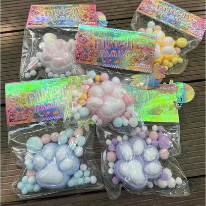 Squishy Flocking Cat Paw Stress Relief Toy Gift Idea
